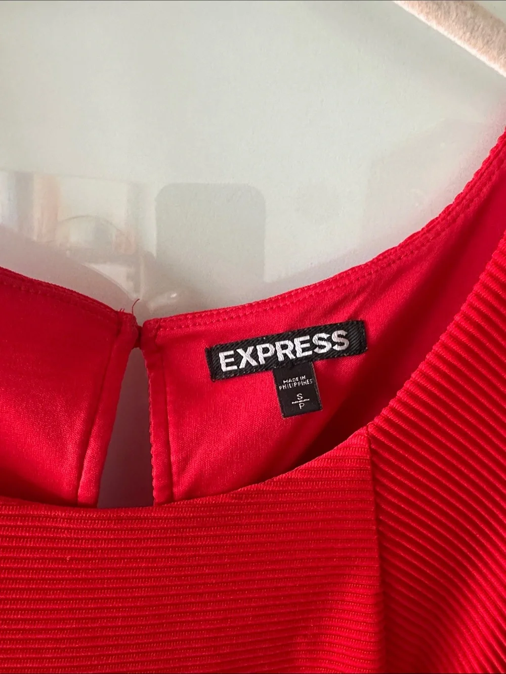 Express Red Sleeveless Fit & Flare Mini Dress